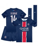 Paris Saint-Germain Desire Doue #14 Domácí dres pro děti 2024-25 Krátký Rukáv (+ trenýrky)